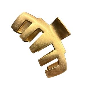 Anthropologie Square Metal Gold Hair Claw Clip